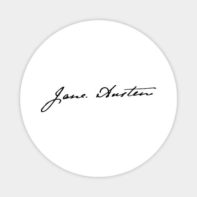 Jane Austen Signature Magnet by iliketeasdesigns